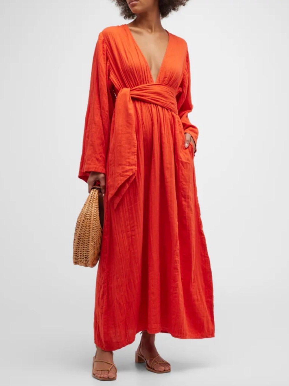 MARA HOFFMAN
Blair Belted Coverup Maxi Dress (Poppy)